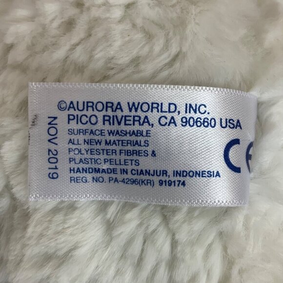 Aurora World Purely Luxe Seated Giraffe Plush Soft Cuddly 13 Inches White Beige - Picture 6 of 7